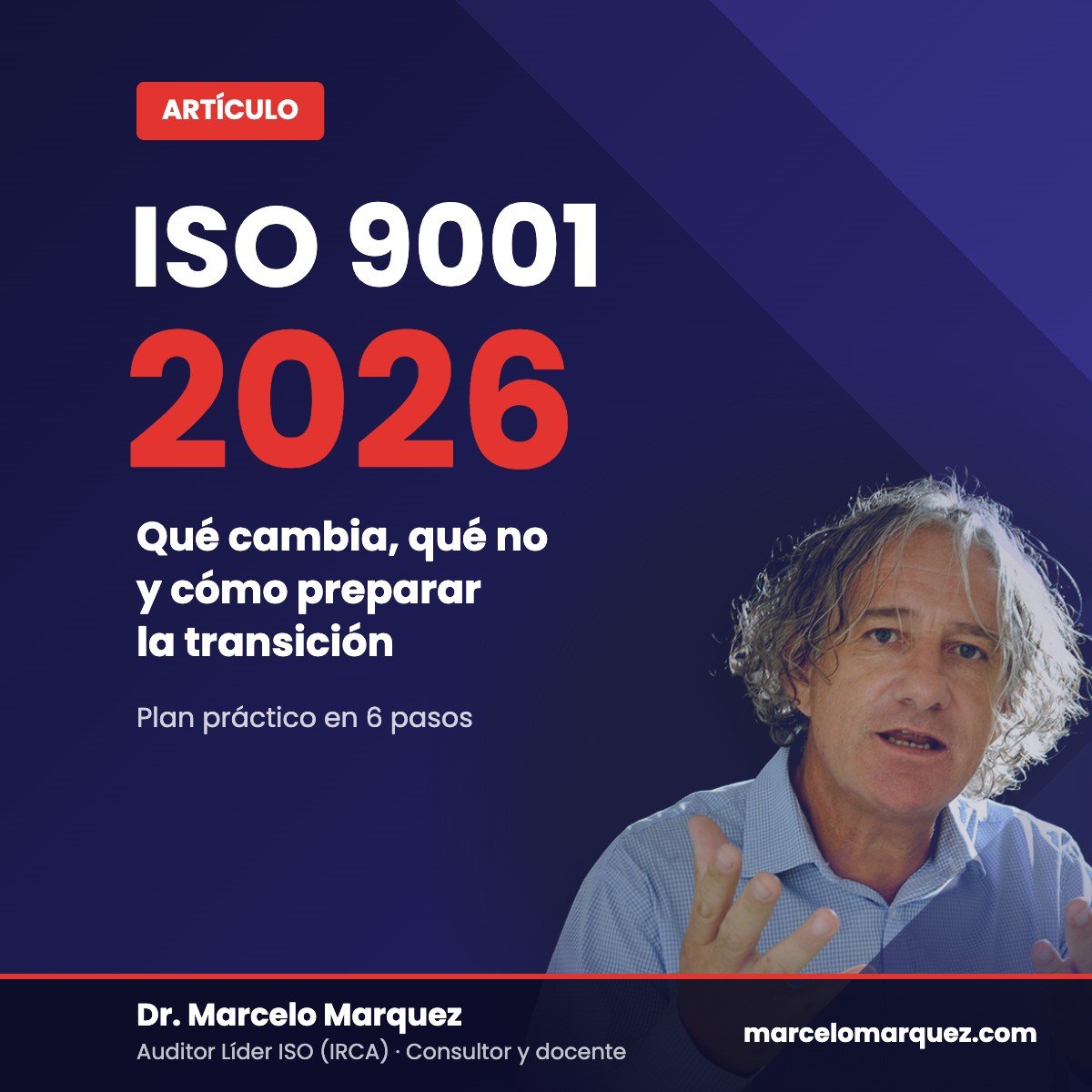 ISO 9001:2026: qué cambia, qué no y cómo preparar la transición – Dr. Marcelo Marquez
